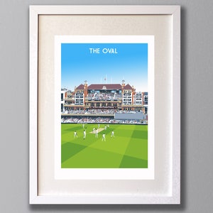 Oval Cricket Wall Art Print image 1