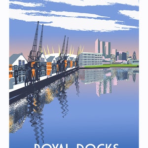 Royal Docks Giclee Print, East London Limited Edition UN FRAMED image 2