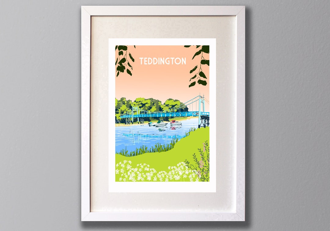 Teddington Art Print London Illustration Etsy