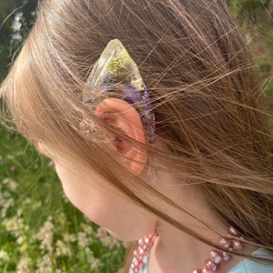 Floral elf ears pair handcrafted elf ears costume elf fairy pixie fae cottagecore spriggan goblin fantasy ears. image 4