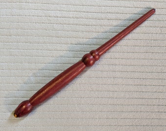 Mystic Topaz, Purpleheart, Tiger's Eye Wand