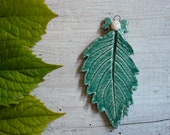 Angel leaf in turquoise ceramic - angel leaf - angel - angel - gift for new home - friend gift idea - wall decoration - ceramic