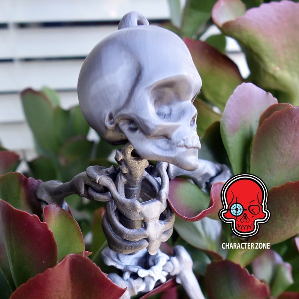 Fully Articulated Human Skeleton 3D Print-In-Place STL Model Fidget Toy