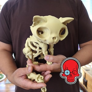 ÉDITION SPÉCIALE** Squelette de chat stylisé articulé, modèle 3D imprimé Fidget Toy