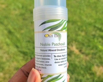 NOBLE PATCHOULI Natural Deodorant: all natural, paraben free, sweet orange, non toxic , aluminum free, handmade, armpit