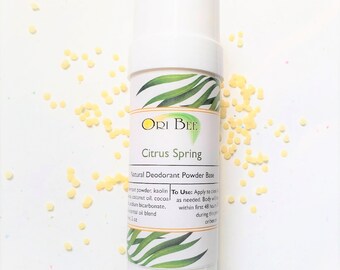 CITRUS SPRING Natural Deodorant: best seller, all natural, paraben free, lemongrass, non toxic aluminum free, handmade, armpit