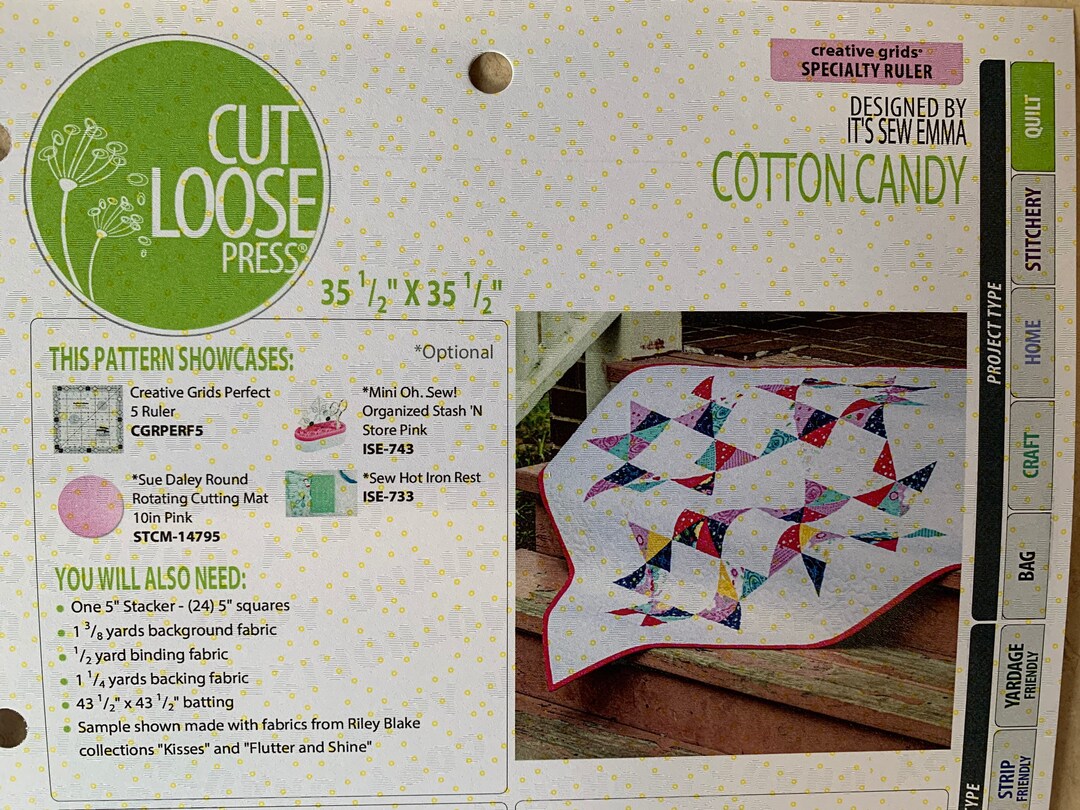 Cut Loose Cotton Candy Quilt Pattern Designed by Its Do Emma Etsy