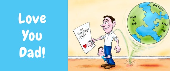 Mundo de dibujos animados del Día del Padre retirado de los - Etsy España Mundo de dibujos animados del Día del Padre retirado de los - Etsy España