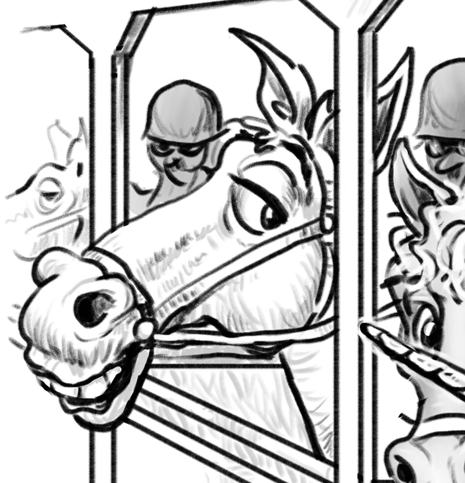 Kentucky Derby Cartoon/illustration Signed by Artist Etsy