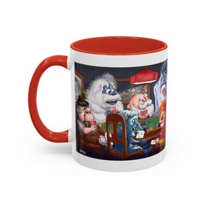 Kerstkaarten Rankin Bass linkshandige accentkoffiemok, 11 oz