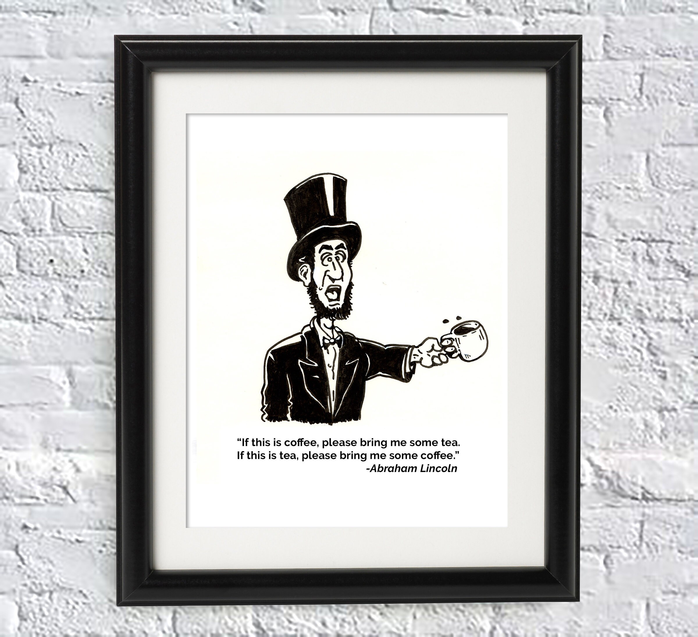 Abe Lincoln Coffee Tea Cartoon Signed by Artist Print - Etsy Abe Lincoln Coffee Tea Cartoon Signed by Artist Print - Etsy