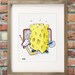 Swiss Cheese Hockey Goalie Humor Illustration Signed by Artist - Etsy