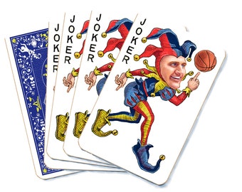 Nikola Jokic Joker Cards: Denver Nuggets Illustration, Set of 10
