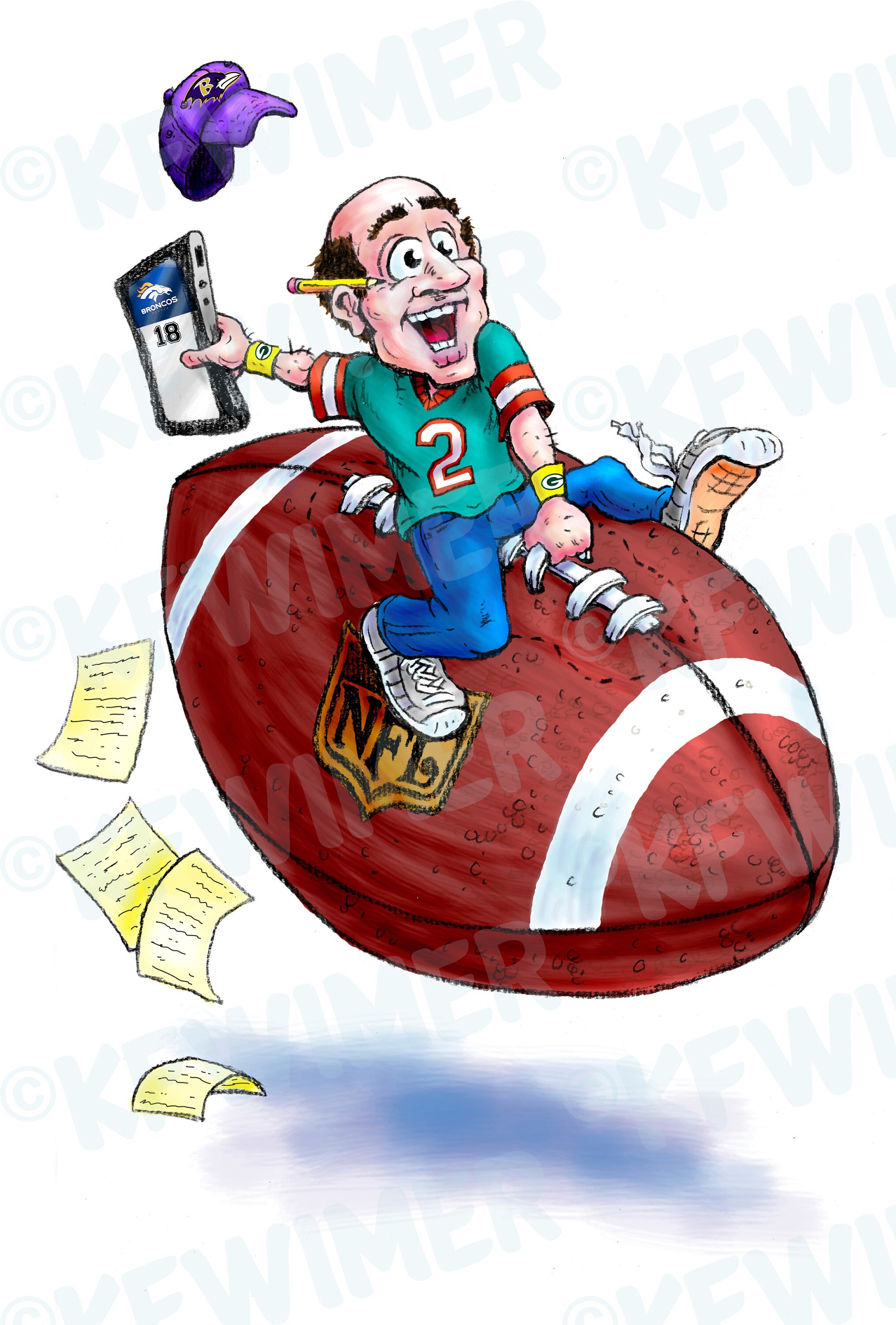 That Fantasy Football Guy Humor Signed by Artist Print Etsy UK