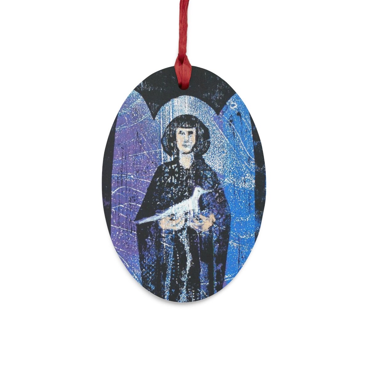 Blauer Engel Holzornamente von Joyce Wimer
