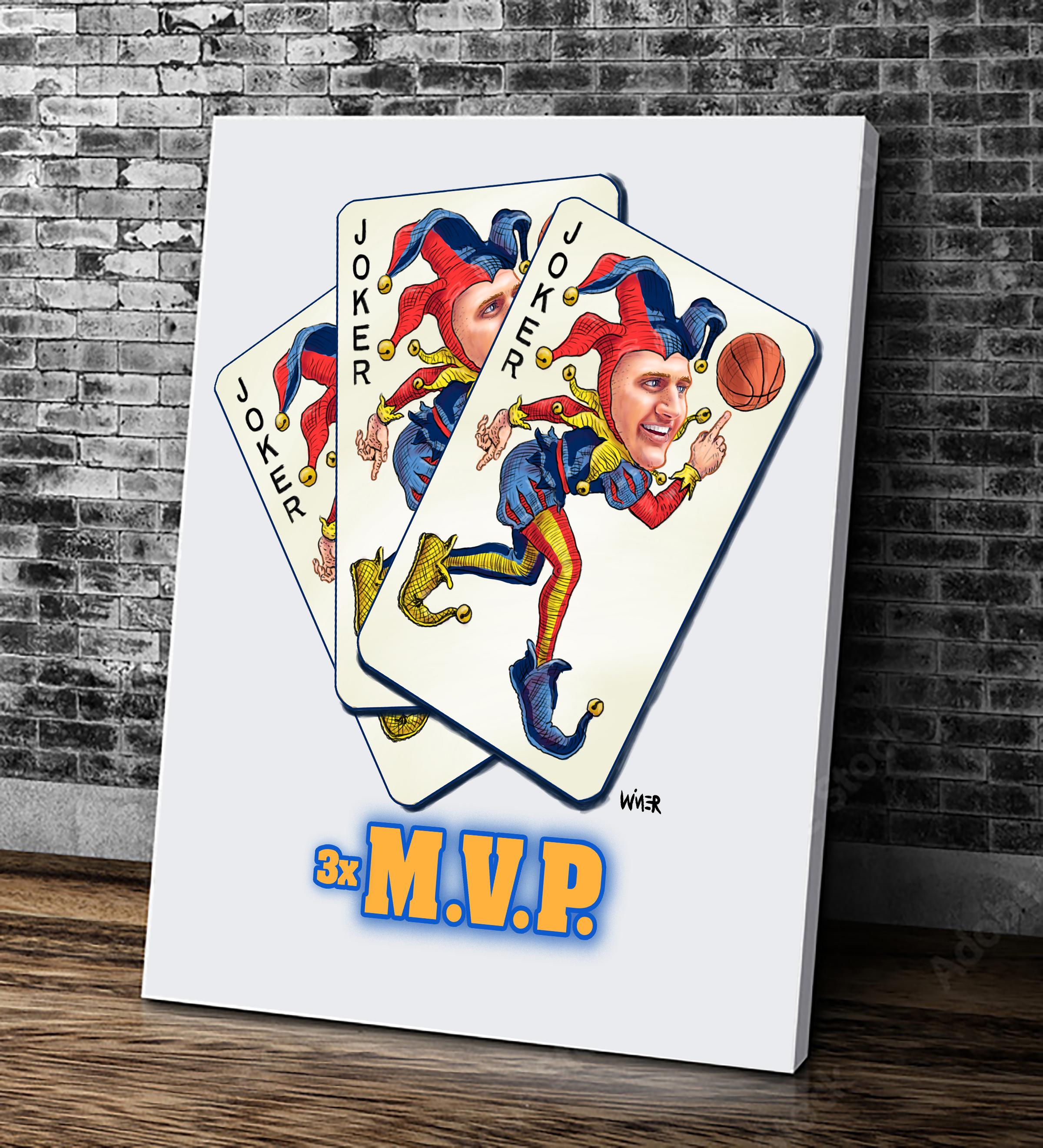 Nikola Jokic Joker Cards: Denver Nuggets Illustration, Set of 10