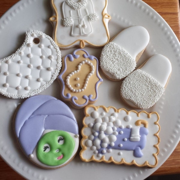 Spa themed cookie platter.