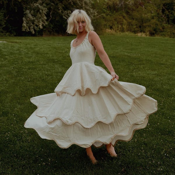 The Millie Dress in Natural