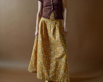 Rosemary Skirt PDF Sewing Pattern | High Waisted Pleated A-Line Skirt