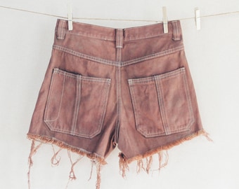 Up Cycled High Waisted cut off shorts