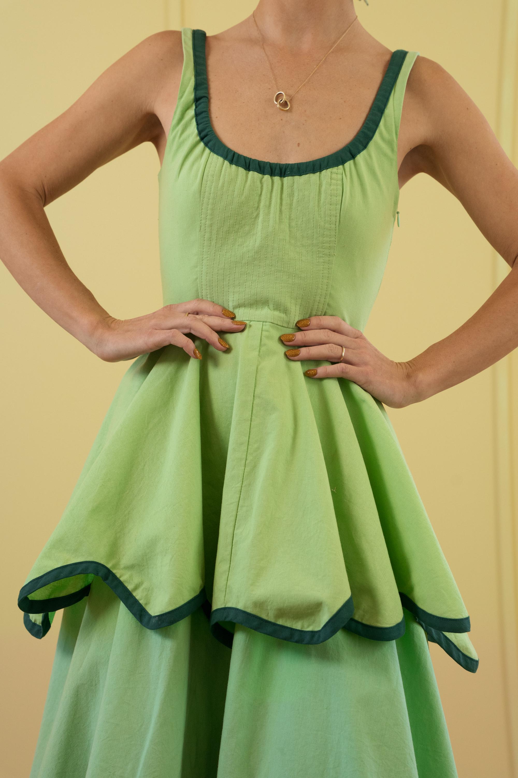 green see through dress Enchanting Scallop A-Line Dress | Women Dresses main image 1