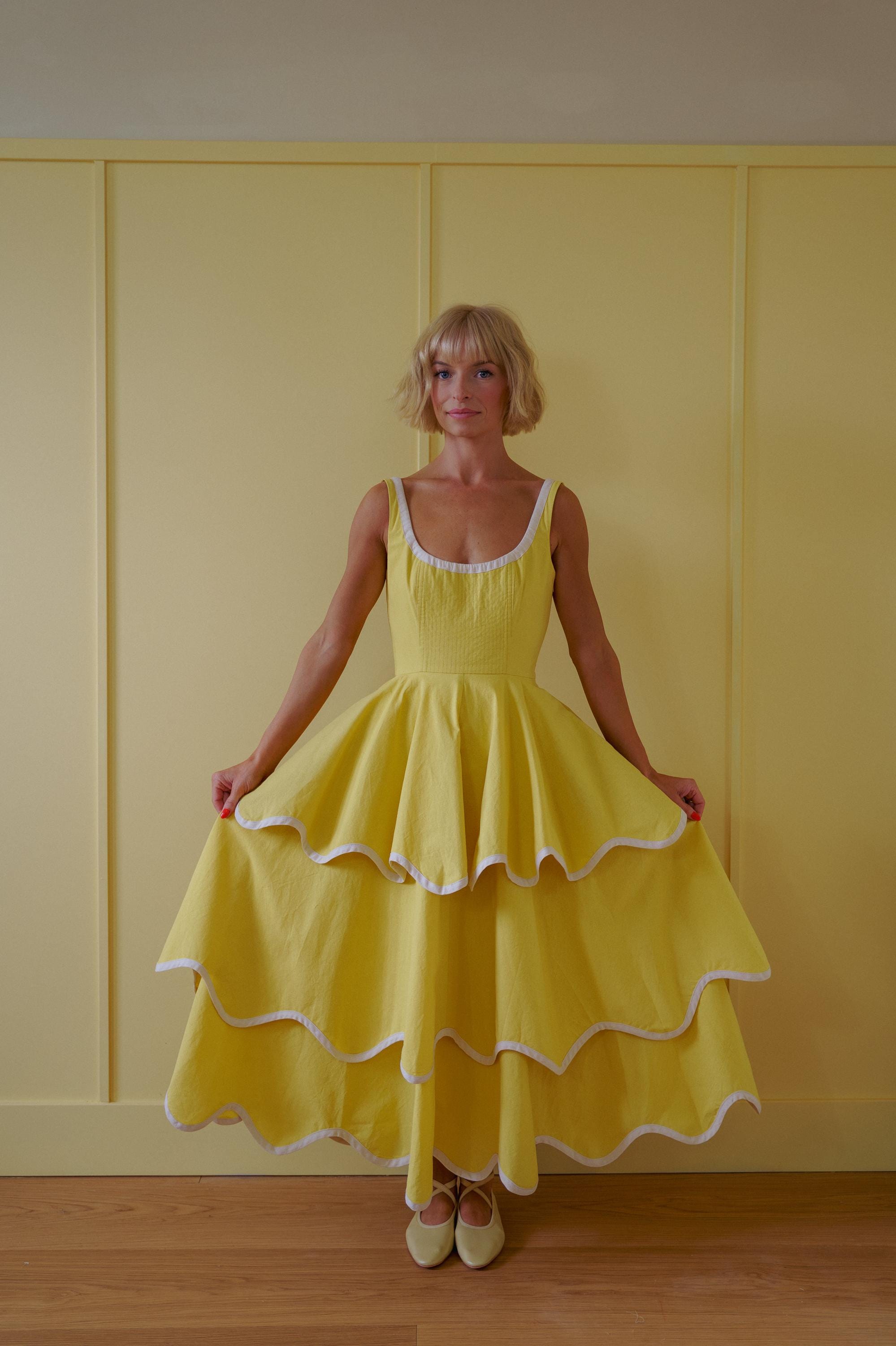 Yellow dress women - Etsy 日本