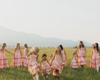 The Girls Millie Dress in Pink Bloom - PRE-ORDER