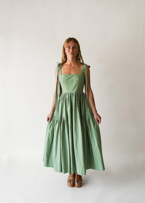 The Cozett Dress in Juniper