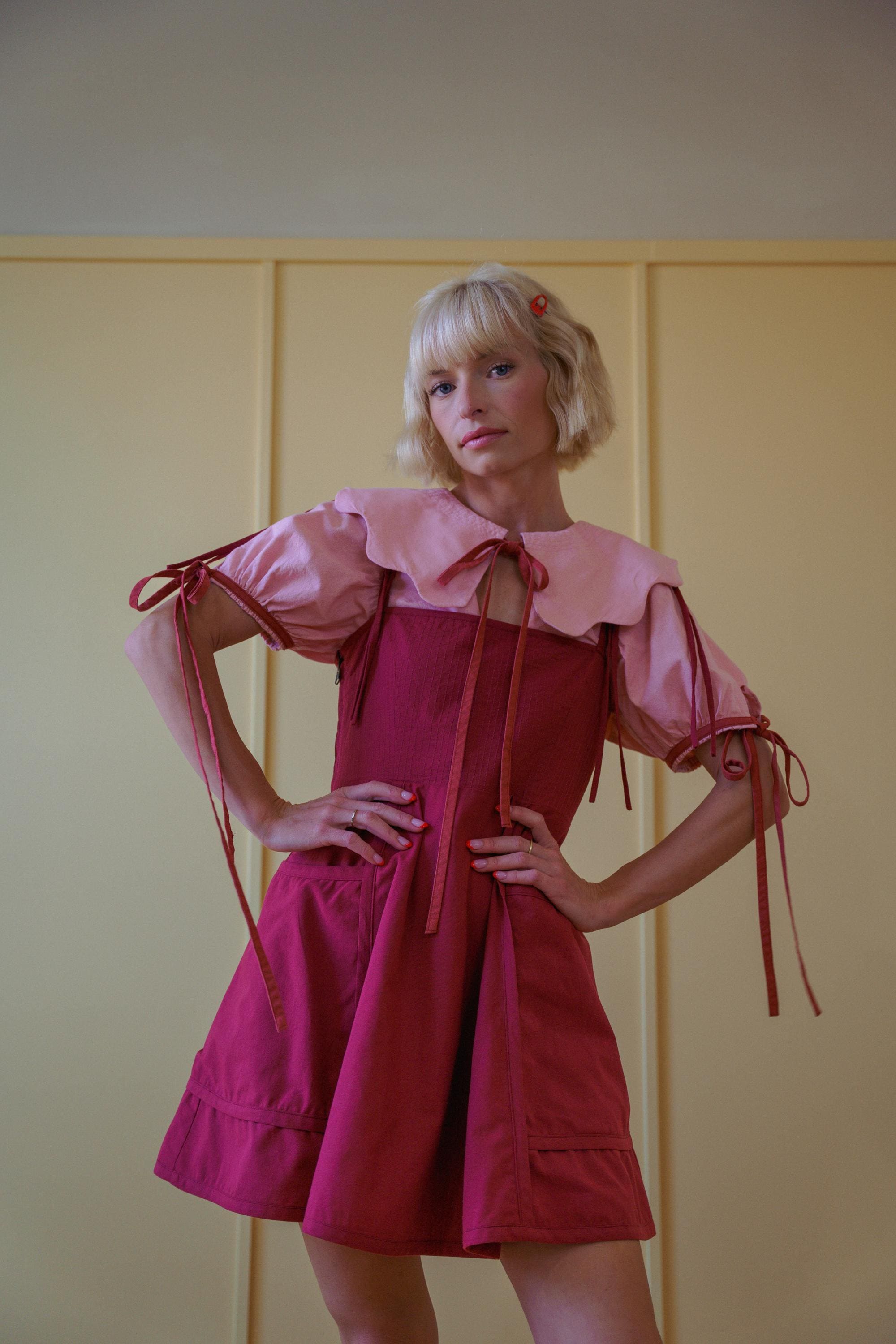 Pink Peter Pan Collar Dress Women - Etsy Pink Peter Pan Collar Dress Women - Etsy