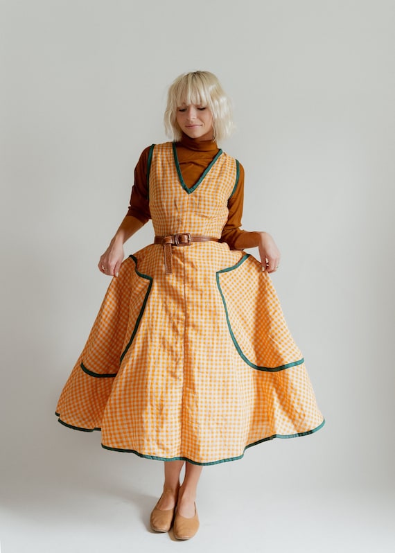 Swing a line long plaid wool skirt 5562 Swing a line long plaid wool skirt 5562