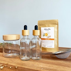 DIY Bitters Kit - small - Pathfinder set - homemade medicinal and cocktail bitter making gift set with dropper bottles and ingredients