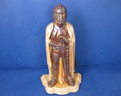Amazing vintage Knight Fireside Companion. Cast iron and enamel with set of fireside tools.