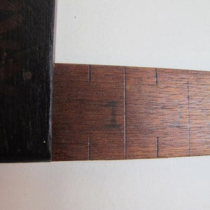 Vintage Home Made Wooden Ruler. Pincer Ruler Belonged to 'K Richards ...