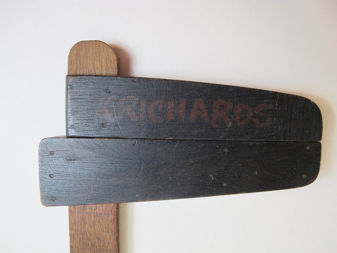 Vintage Home Made Wooden Ruler. Pincer Ruler Belonged to | Etsy UK