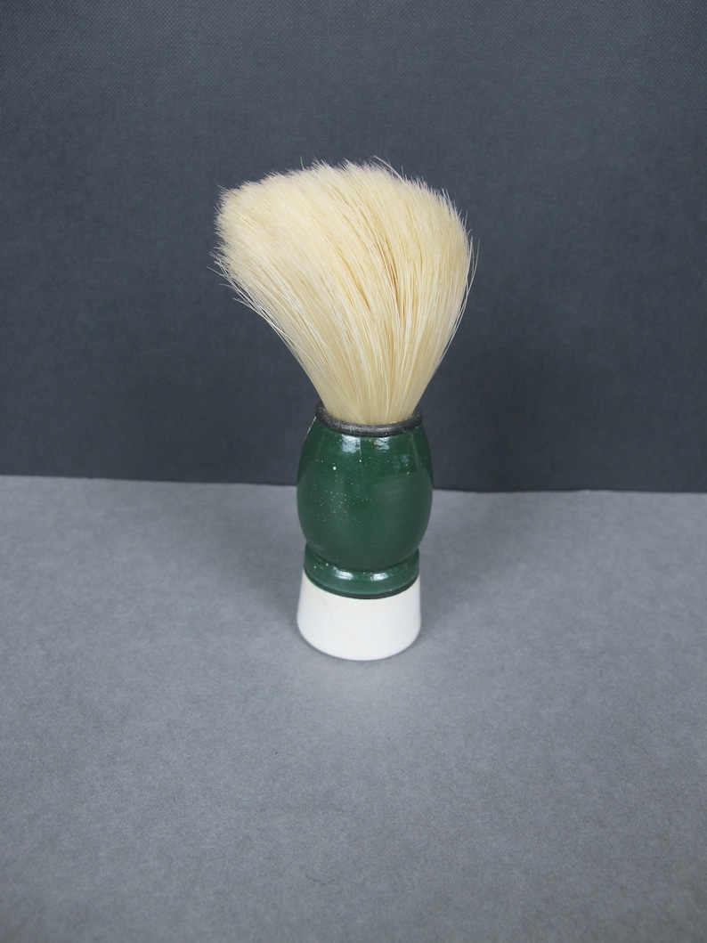 Vintage Shaving Brush With Natural Bristles and Painted Wooden Etsy