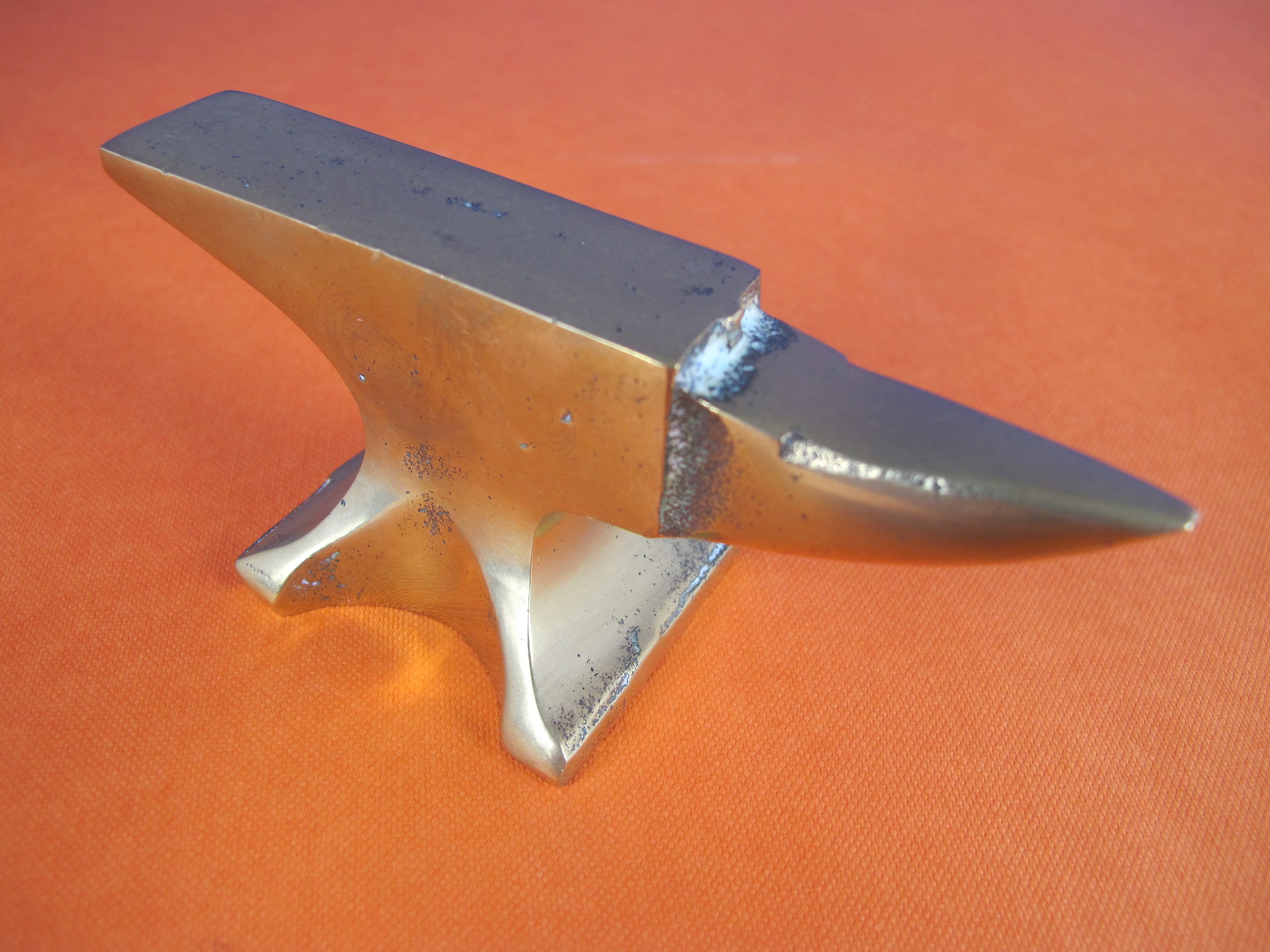Vintage brass anvil. Brass paperweight. Brass desk decor. Etsy