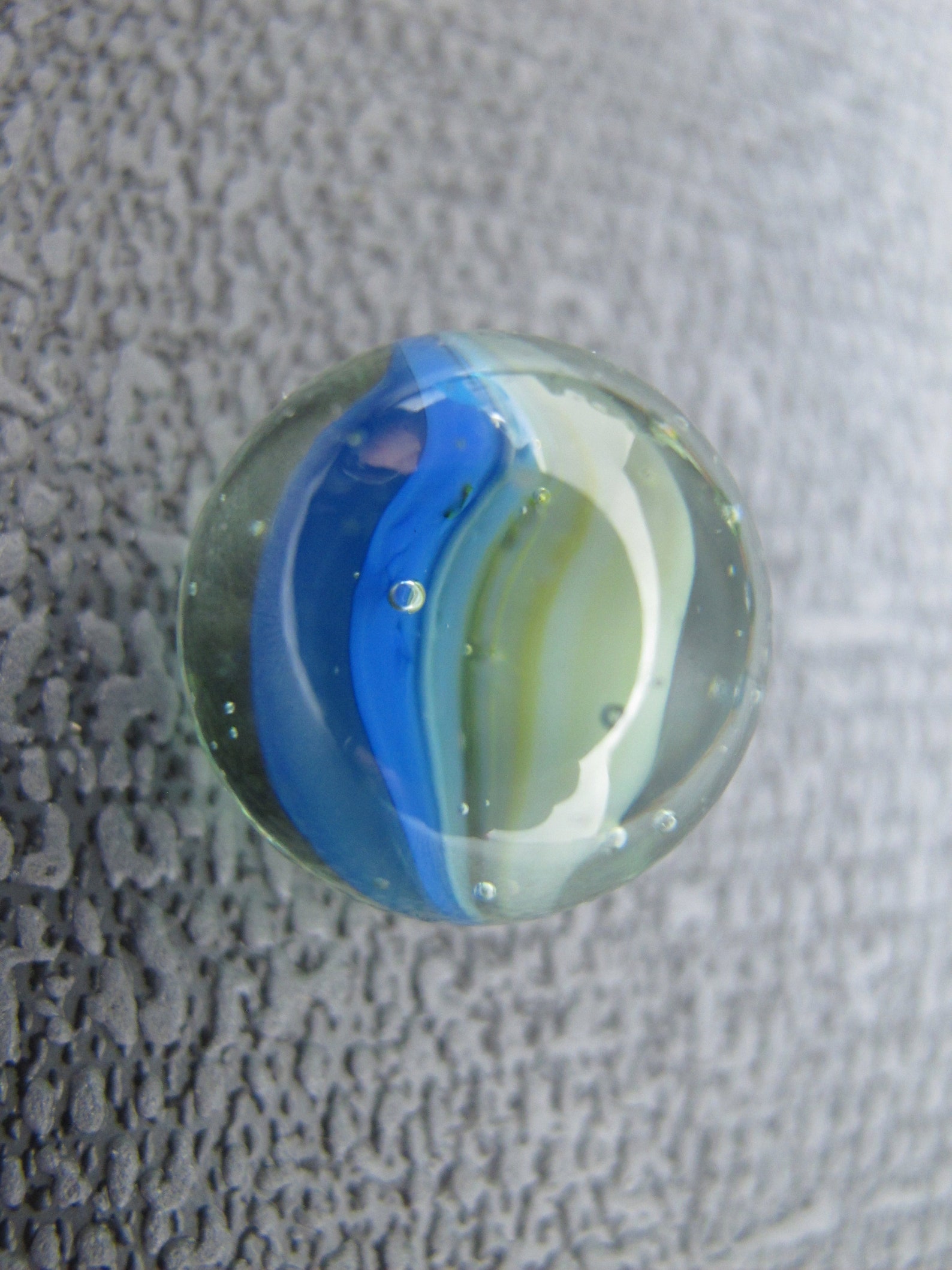 Vintage Collection of Five Glass Marbles. Lovely Clear Marbles With