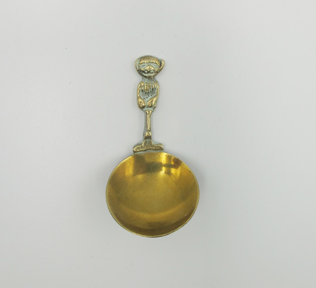 Vintage Lincoln Imp Caddy Spoon. Small Brass Spoon With a Lincoln Imp ...
