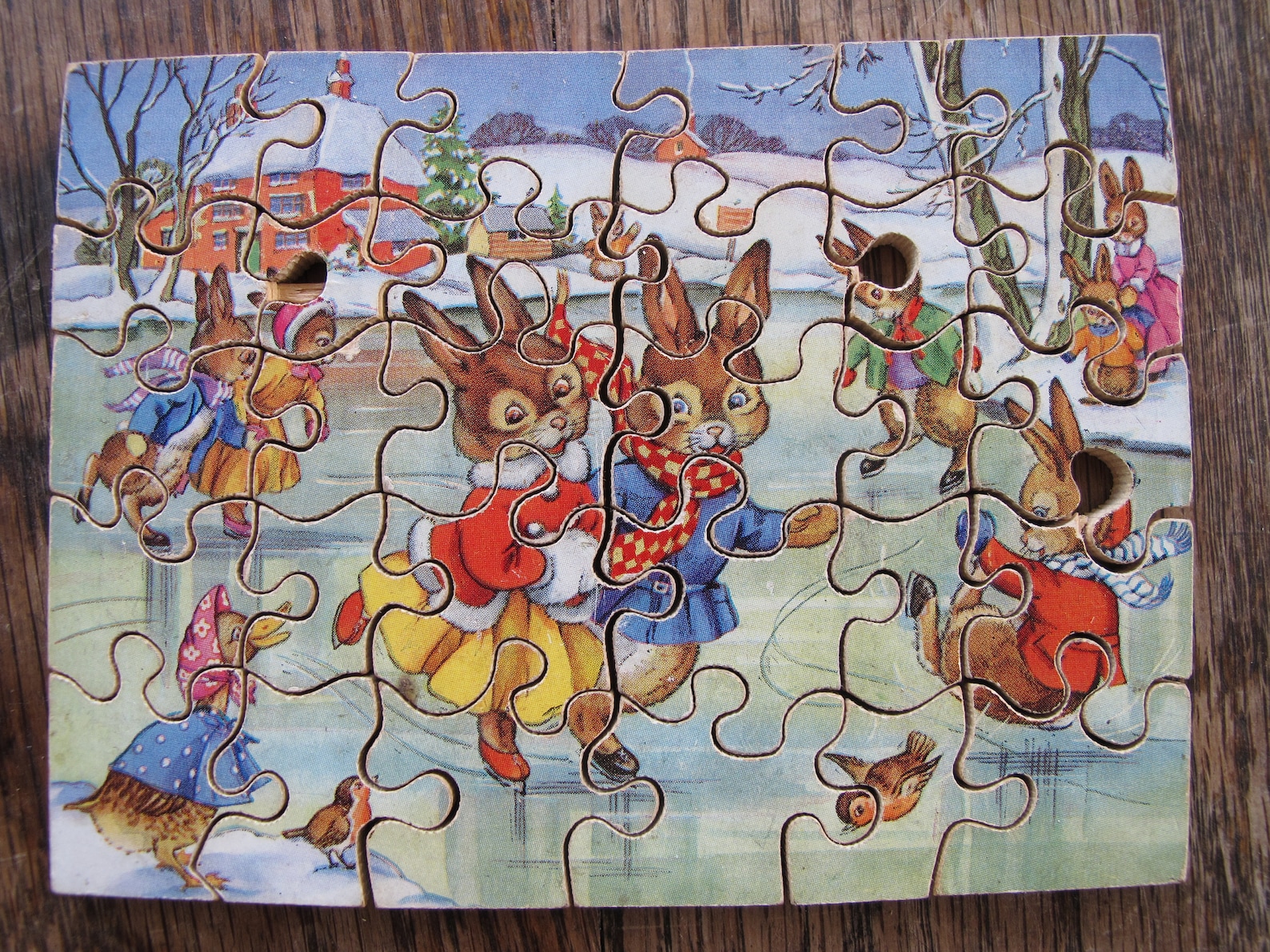 Vintage Wooden Jigsaw Pieces for Crafting. From Three Etsy