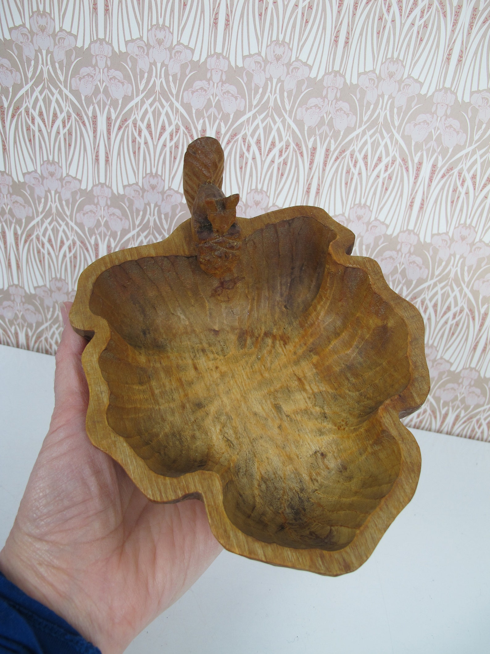 Vintage Mid Century Wooden Nut Dish. Hand Carved Wooden Etsy UK