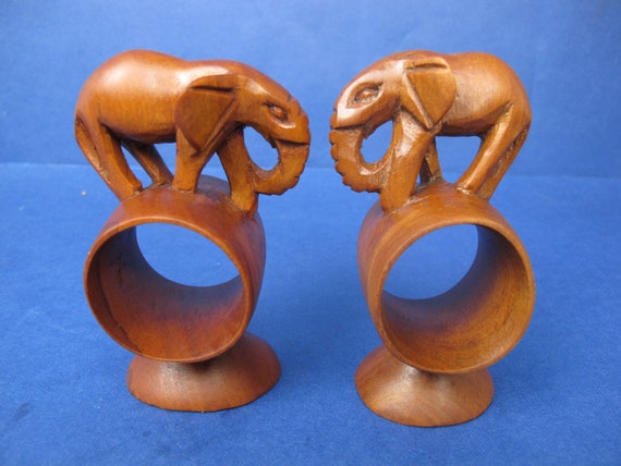 Elephant Pair Wooden Animal Elephant Pair Wooden Animal
