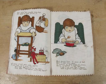 Antique rag book Baby's Diary. Deans Rag Books H G C Marsh. Circa 1912