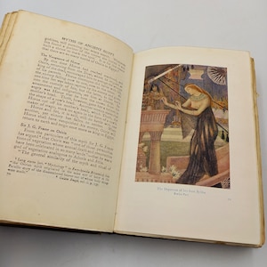 Antique book The Myths of Ancient Egypt by Lewis Spence. January 1922 edition with 16 colour plates