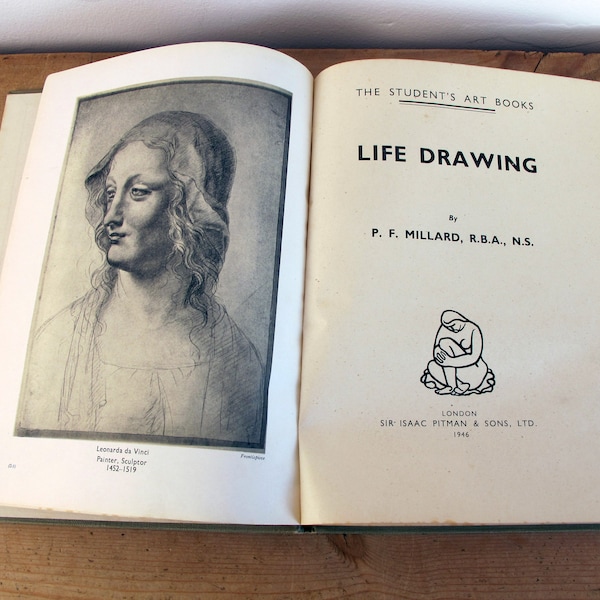 Vintage Drawing Book - Etsy