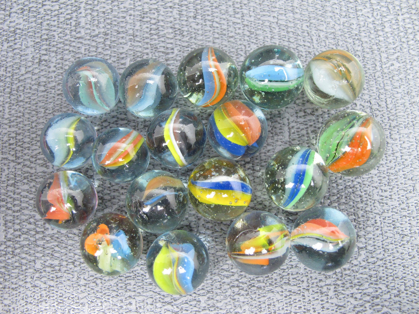 Vintage Collection of 18 Glass Marbles. Lovely Small Clear Etsy