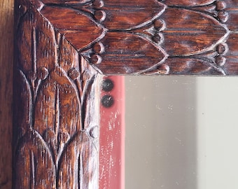 Arts and Crafts Oak Mirror – Decorative Frame
