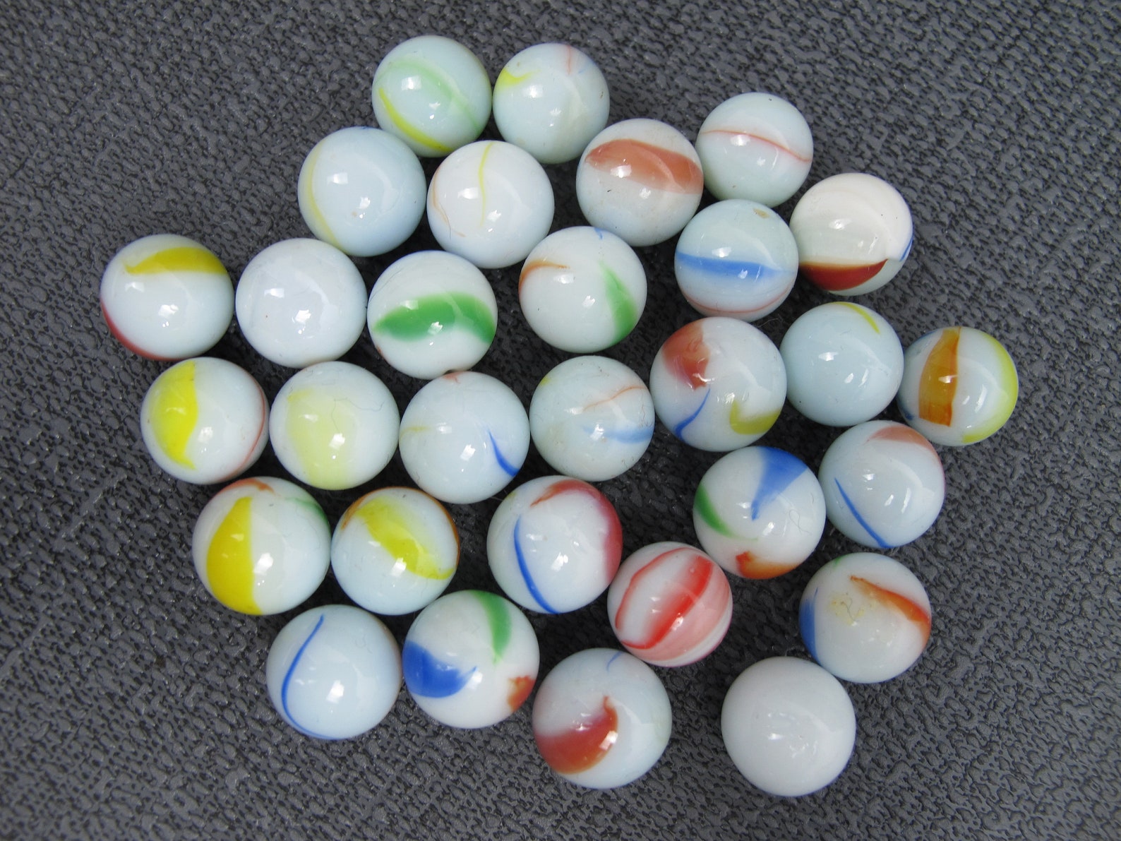 Vintage Collection of 30 Glass Marbles. Lovely Opaque White Etsy