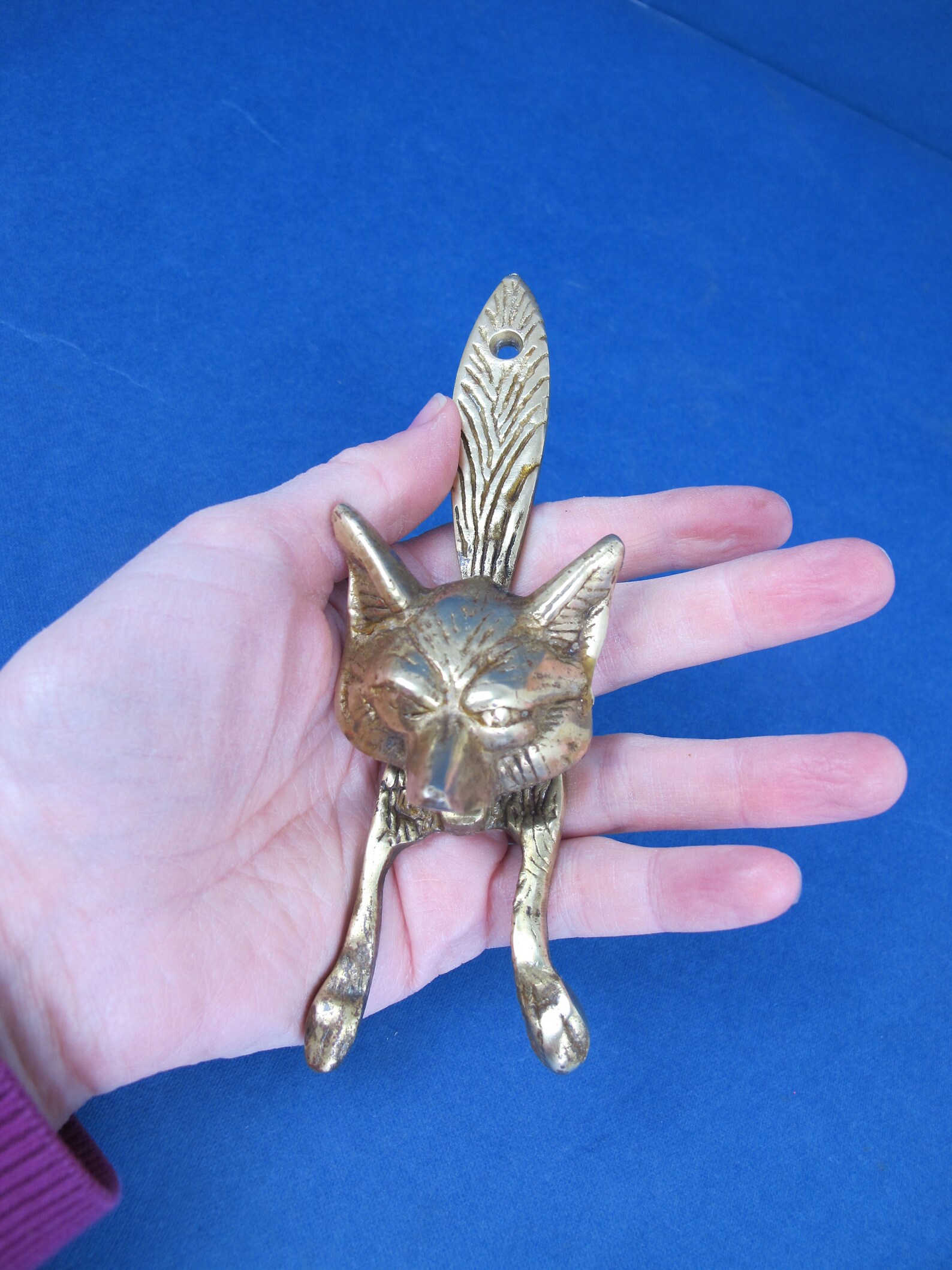 Vintage Brass Fox Door Knocker. Etsy UK