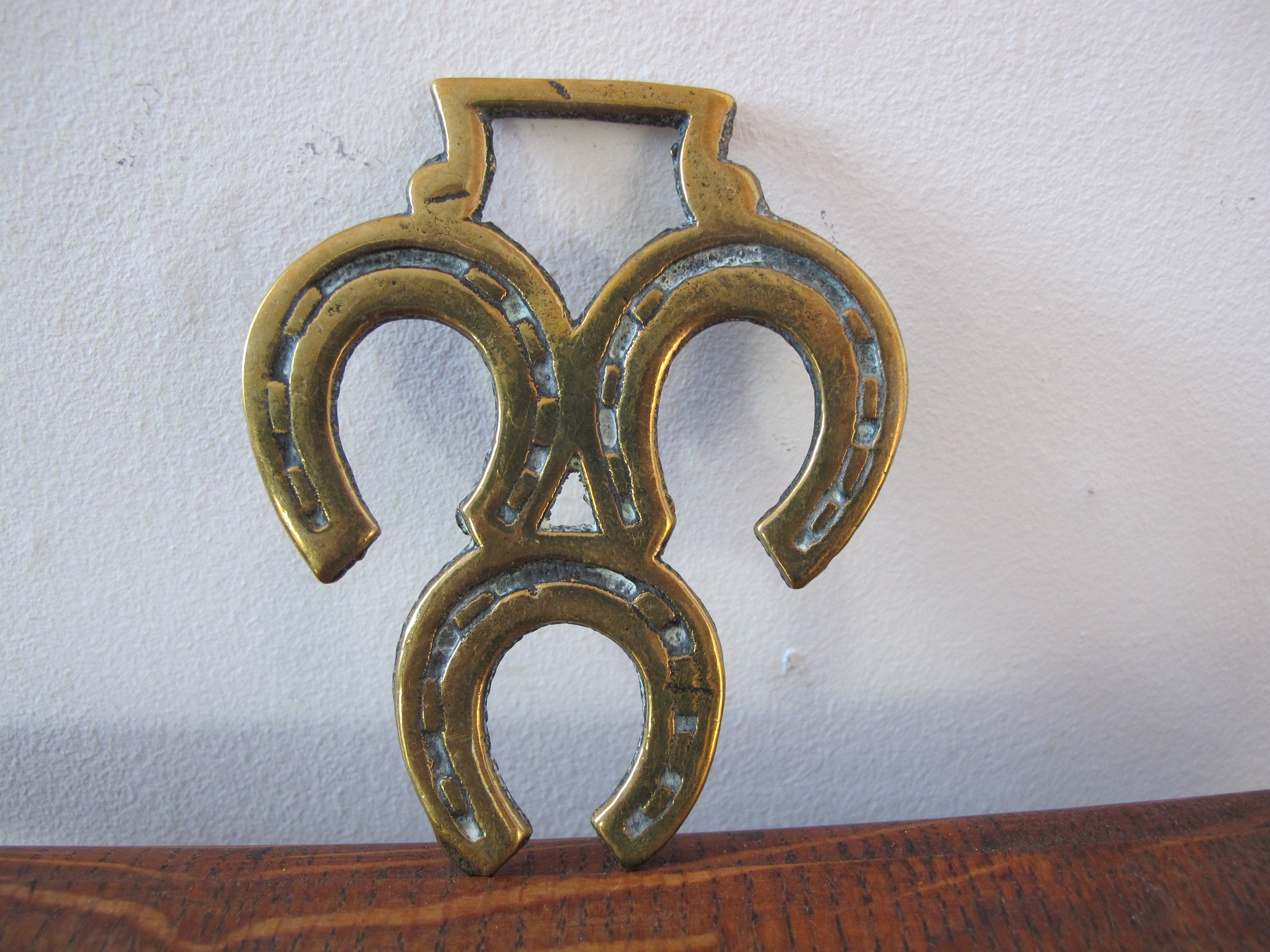 Vintage Horse Brass. Three Small Horse Shoes. Lucky Horse Shoe! - Etsy