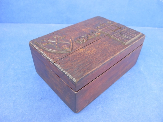 antique wooden cigarette box VINTAGE HAND CARVED MECHANICAL WOOD BIRD DISPENSER Vintage Wooden Cigarette Box With